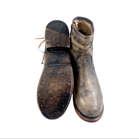 Bed Stu Craven Distressed Fringe Ankle Moto Boot 6 - Picture 9 of 9